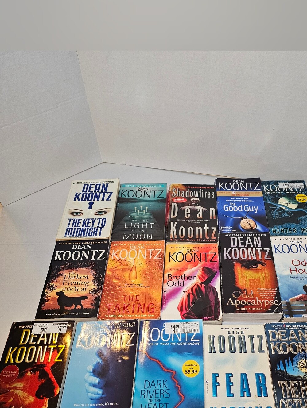 Dean Koontz Paperback Book Lot of 16 Fiction Thriller Horror Odd Thomas